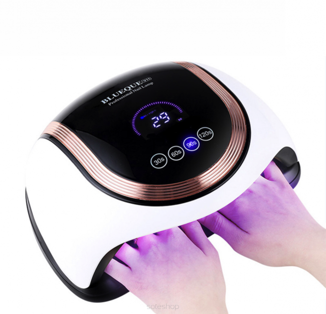2021 Lampa UV LED do paznokci 60 DIOD 180W mocna szeroka do hybryd i żeli