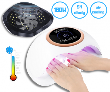 Lampa do paznokci UV LED Funkcja chłodzenia 54 Diody 180W MOCNA z wentylatorem